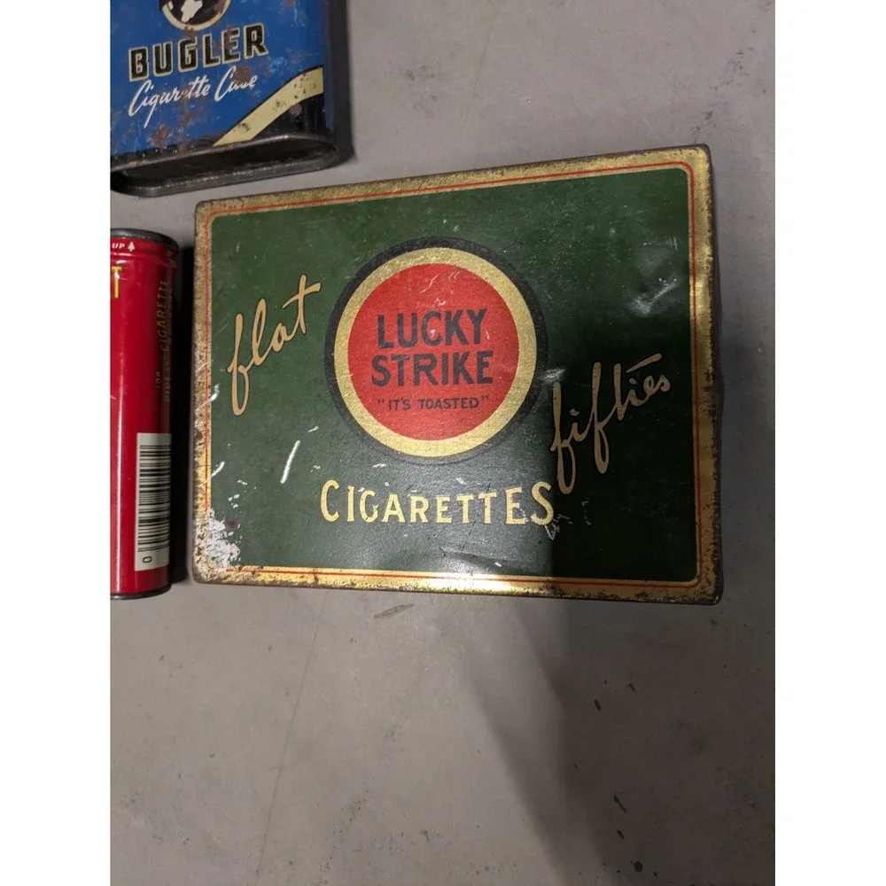 Vintage Prince Albert Bugler Lucky Strike‎ Cigarette Tobacco Tins Lot